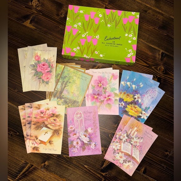 Vintage Enchantment Greeting All Occasion Cards - Picture 1 of 11